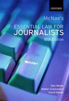 Image of Mcnaes Essential Law for Journalists by Tom Welsh Paperback