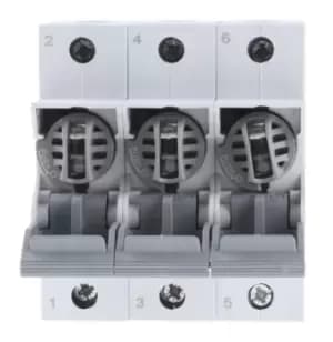 Image of Mersen 63A 3 Pole D02 Bottle Fuse Switch Disconnector, 400V ac