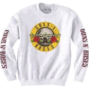 Image of Guns N' Roses - Classic Text & Logos Unisex Large Sweatshirt - White