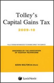 Image of Tolleys Capital Gains Tax 2009-10 Main Annual by Kevin Walton Paperback