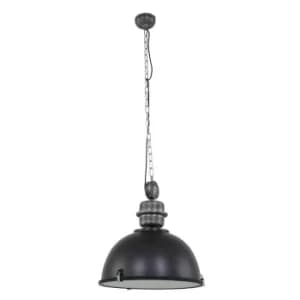 Image of Tough Guy Dome Pendant Ceiling Lights Black Matt, Glass Matt, Metal