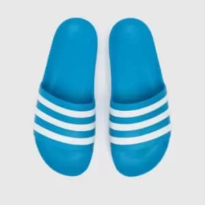 Image of Adidas Adilette Aqua Sandals In Blue