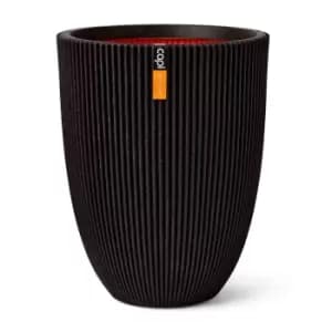 Image of Capi Europe Vase elegant low Groove NL 46x58 black