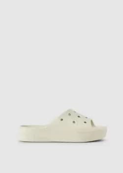 Image of Crocs Womens Classic Platform Slide In Bone