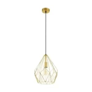 Image of Eglo Carlton Geometric Gold Pendant