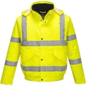 Image of PORTWEST S463 -sz XXXL YELLOW Hi-Vis Bomber Jacket Safety Reflective Road