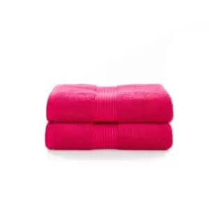 Image of Deyongs Bliss Pima 2 Pack Bath Towel - Magenta