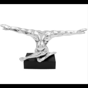 Image of Silver Art Poise 24cm Ornament By Lesser & Pavey