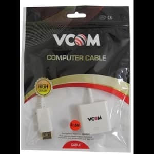 Image of VCOM DisplayPort (M) to HDMI (F) White Retail Packaged Display Adapter