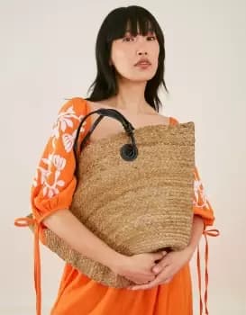Image of Accessorize Large Jute Winged Beach Bag