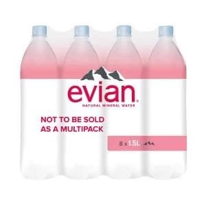 Image of Evian Natural Spring Water 1.5 Litre Pack of 8 143136