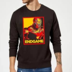 Image of Avengers Endgame Iron Man Poster Sweatshirt - Black