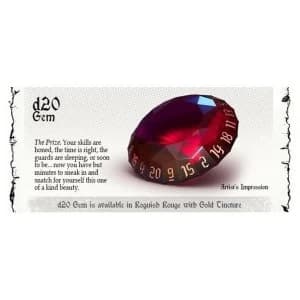 Image of PolyHero Rogue: D20 Gem Dice - Roguish Rouge