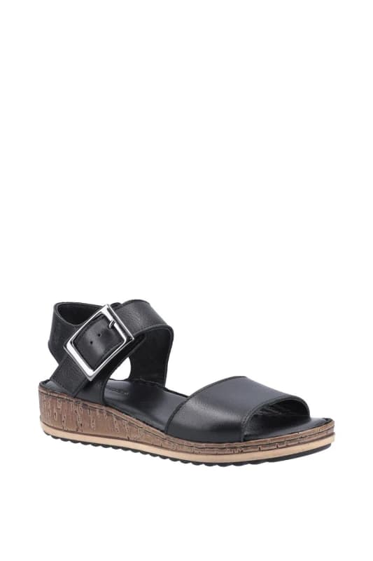 Image of Hush Puppies Ellie Wide Sandal Heeled Sandals UK6 EU39 Black 01287703000