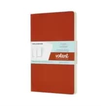 Image of Moleskine Volant Journals Large Plain Coral Orange Aqua.Blue