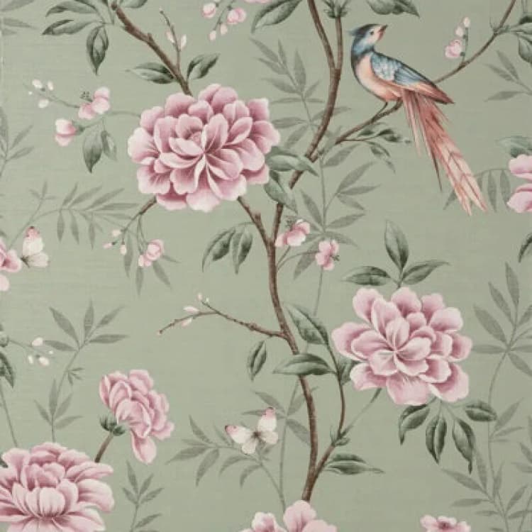 Image of Akina Floral Sage Wallpaper Akina Floral Sage