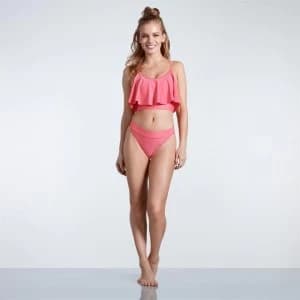Image of USA Pro Frill Bikini Bottoms - Coral