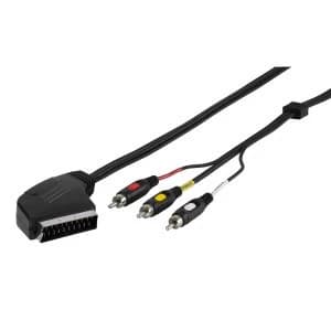 Image of Vivanco Scart to 3 x RCA Cable - 2m