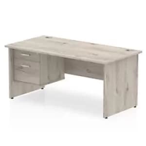 Image of Trexus Rectangular Desk Panel End Leg 1800x800mm Fixed Pedestal 2