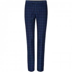 Image of Label Lab Turner Skinny Fit Large Scale Check Suit Trouser - Blue
