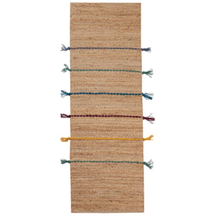 Image of Beliani Kids Rug Uzunta Beige 70 X 200 Cm Jute