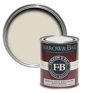 Image of Farrow & Ball Estate School house white No. 291 Eggshell Metal & wood Paint 0.75L