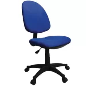 Image of Single Lever Operators Chair In Black With Arms
