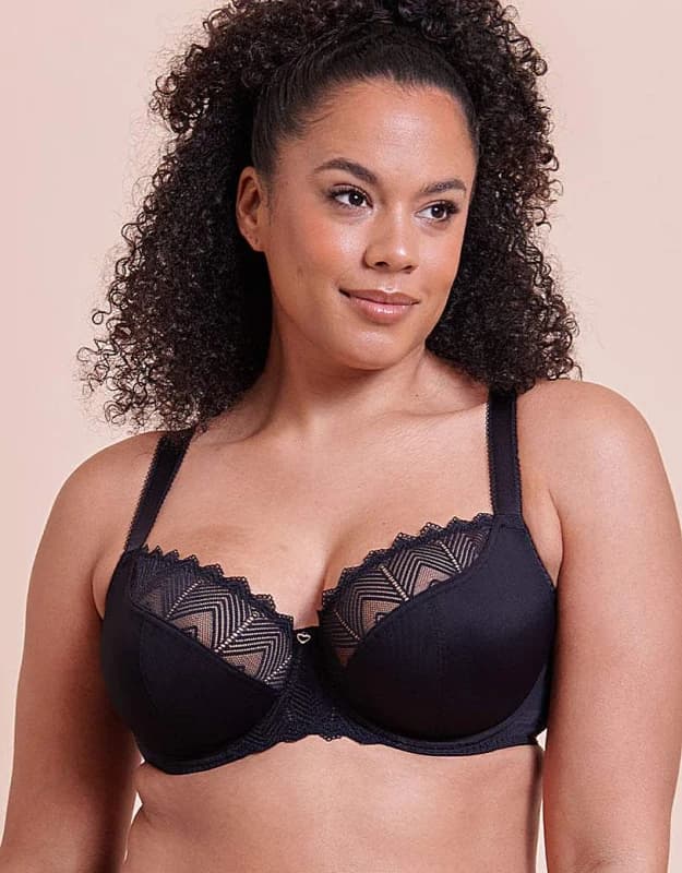 Image of Curvy Kate Curvy Kate Wild One Balcony Bra Black - Curvy Kate - Size: 36DD Black Female 36DD MO52724