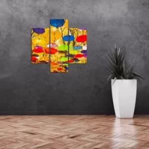 Image of 3MDF-081 Multicolor Decorative MDF Painting (3 Pieces)