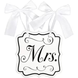 Image of Mrs Chair Sign With Bows
