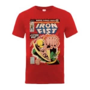 Image of Marvel Comics Iron Fist Die By My Hand Mens Red T-Shirt - L - Red
