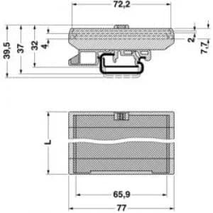 Image of DIN rail casing 77 x 11.5 Polyamide Green Phoeni