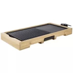 Image of Tristar BP-2641 Electric Table grill Bamboo, Black