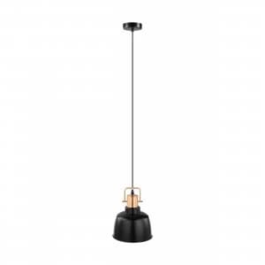 Image of EGLO ES/E27 Pendant Black/Copper - 49692