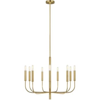 Image of Brianna 9 Light Chandelier, Burnished Brass, E14 - Elstead