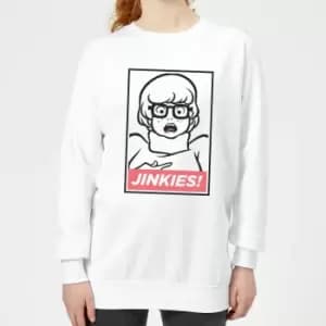 Image of Scooby Doo Jinkies! Womens Sweatshirt - White - L