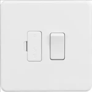 Image of KnightsBridge Screwless 13A Switched Fused Spur Unit - Matt White