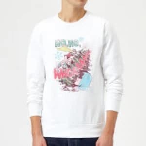 Image of DC Ho Ho Whoaaaaaaa Christmas Sweatshirt - White - S