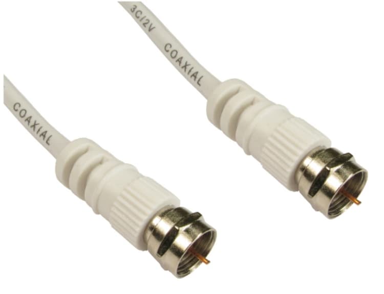 Image of Cables Direct F M/M. 2m coaxial cable White