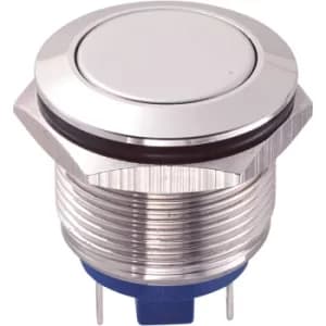Image of R-TECH 524586 19mm Vandal Resistant Switch 36VDC 2A Flat Nickel So...