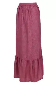 Image of Printed 'Hadriana' Long-Length Skirt