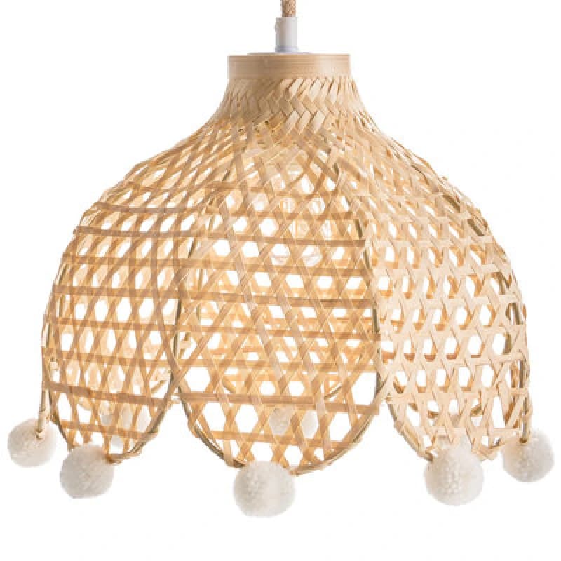 Image of Beliani Pendant Lamp Manyame Rattan Natural