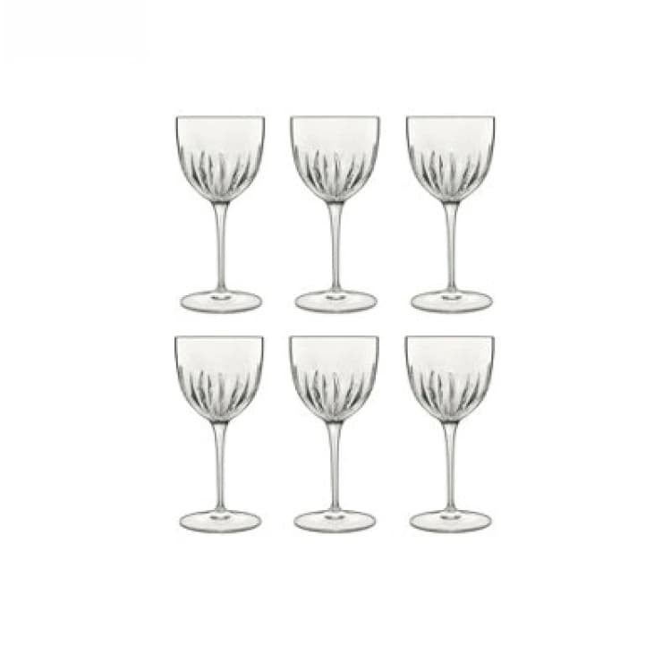 Image of Luigi Bormioli Mixology Sherry Glass Set - 6 Wine Glasses - Glasses Drinking Set Clear