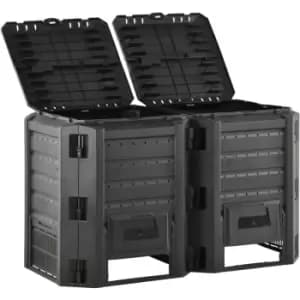 Image of Garden Composter Black 800 L vidaXL - Black