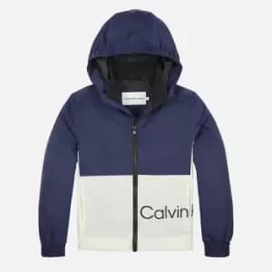 Image of Calvin Klein Boys' Colour Block Wind Breaker - Ivory - 10 Years