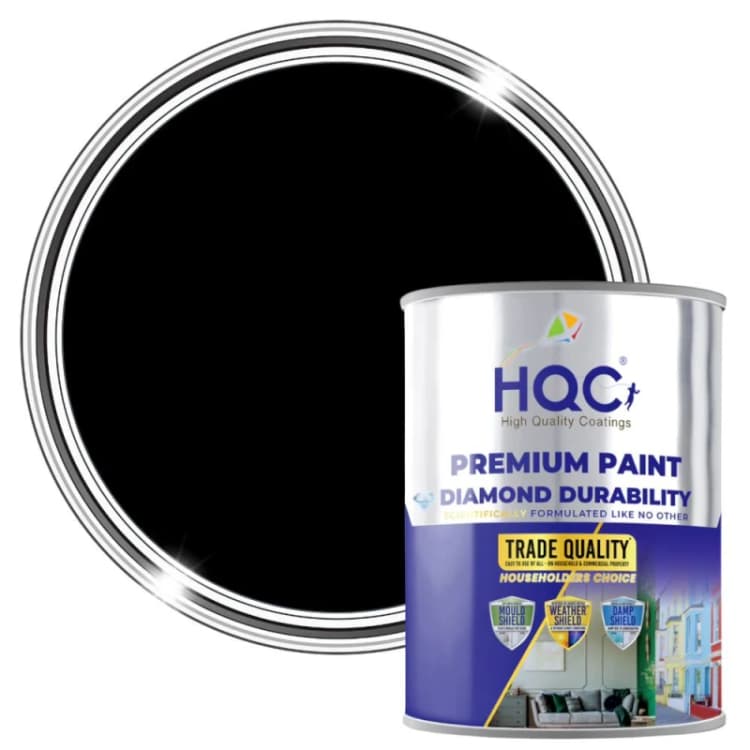 Image of HQC PAINTS Wood Paint - 20L - Best Use For Fences, Gates, Sheds & Furniture in Black Unisex 20L