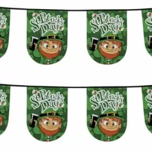 Image of St Patricks Day Leprechaun Bunting Flag Decoration
