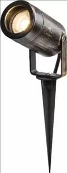 Image of KnightsBridge EAMON - 230V IP65 GU10 Polycarbonate Spike light - Brushed Brass