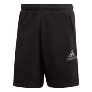 Image of adidas Stadium Fleece Recycled Badge of Sport Shorts Mens - Black