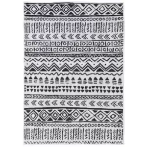 Image of Duo Weave Indoor/Outdoor Rug Tribal Black 170 X 120Cm